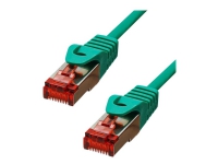 ProXtend – Patch-kabel – RJ-45 (hane) till RJ-45 (hane) – 15 m – 5.8 mm – F/UTP (folieöverdraget oskärmat tvinnat par) – CAT 6 – halogenfri hakfri tvinnad – grön