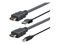 VivoLink Pro – Kabel för video / ljud – USB HDMI hane till USB typ B HDMI hane – 3 m – svart – 4K60 Hz (4096 x 2160) stöd