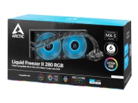 ARCTIC Liquid Freezer II 280 RGB – Kylsystem med vätska till processorn – Elementstorlek: 280 mm – (för: LGA1156 LGA1155 LGA1150 LGA1151 LGA2011-3 (Square ILM) AM4 LGA2066 (Square ILM) Socket LGA1200 LGA1700 AM5) – 140 mm