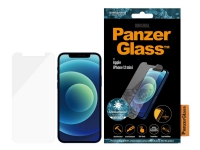 PanzerGlass™ | AntiBacterial – Skärmskydd för mobiltelefon – Standard passform – Kristallklart | Apple iPhone 12 Mini