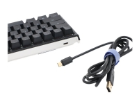 Ducky One 2 Mini - Tastatur - bakgrunnsbelyst - USB-C - Sveitsisk - tastsvitsj: CHERRY MX Speed RGB Silver-svitsjer - svart