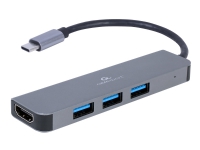 Cablexpert A-CM-COMBO2-01 - Dokkingstasjon - USB-C 3.2 - HDMI PC & Nettbrett - Bærbar tilbehør - Portreplikator og dokking