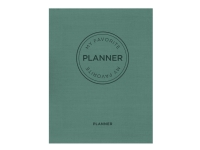 Bilde av Forlaget Aronsen My Favorite Planner - Planlegger - 2 Dager Til Side - Eskebundet - 170 X 220 Mm - 288 Sider - Hvitt Papir - Grønt Omslag