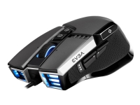 EVGA X17 – Mus – ergonomisk – optisk – 10 knappar – kabelansluten – USB – grå