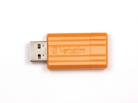 Verbatim Store ’n’ Go Pin Stripe USB Drive – USB flash-enhet – 16 GB – USB 2.0 – vulkanorange