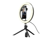Trust Maku Ring Light Vlogging Kit – Ringljus – 1 huvuden x 120 lampa – LED – 10 W – DC