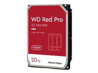 WD Red Pro WD201KFGX – Hårddisk – 20 TB – intern – 3,5 – SATA 6Gb/s – 7200 rpm – buffert: 512 MB