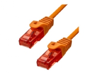 ProXtend – Patch-kabel – RJ-45 (hane) till RJ-45 (hane) – 25 cm – 6 mm – UTP – CAT 6 – halogenfri hakfri tvinnad – orange