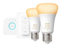 Philips Hue White Ambiance Starter Kit – 2 x E27 1100 lm + Bridge + Dimming Switch