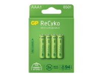GP ReCyko – Batteri 4 x AAA – NiMH – (uppladdningsbara) – 850 mAh