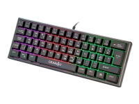 Gear4U - Tastatur - bakgrunnsbelyst - USB - Nordisk - svart Gaming - Gaming mus og tastatur - Gaming Tastatur