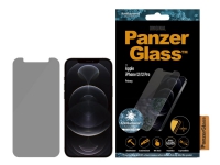 PanzerGlass™ | Privacy Edition - Skjermbeskytter for mobiltelefon - Standard passform - Krystallklar | Apple iPhone 12/12 Pro Tele & GPS - Mobilt tilbehør - Skjermbeskyttelse