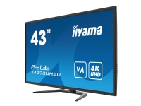 iiyama ProLite X4373UHSU-B1 - LED-skjerm - 43 (42.5 synlig) - 3840 x 2160 4K @ 60 Hz - VA - 400 cd/m² - 4000:1 - 3 ms - 2xHDMI, DisplayPort, Mini DisplayPort - høyttalere - matt svart PC tilbehør - Skjermer og Tilbehør - Skjermer