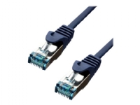 ProXtend – Patch-kabel – RJ-45 (hane) till RJ-45 (hane) – 5 m – 6 mm – S/FTP – CAT 6a – IEEE 802.3at – halogenfri formpressad hakfri tvinnad – blå