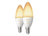 Philips Hue White ambiance – LED-glödlampa – form: B39 – E14 – 4 W (motsvarande 25 W) – klass G – varmt till kallt vitt ljus – 2200-6500 K (paket om 2)