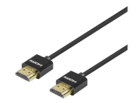 DELTACO – Hög hastighet – HDMI-kabel med Ethernet – HDMI hane till HDMI hane – 2 m – svart – 4K60Hz stöd