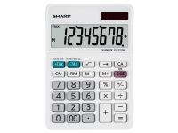 Sharp EL-310W, Desktop, Økonomi, 8 sifre, 1 linjer, Batteri/Solcelle, Hvit
