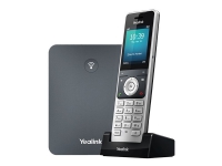 Yealink W76P – Trådlös telefon/VoIP-telefon med nummerpresentation – 1900 MHz – DECTCAT-iq – 3-riktad samtalsförmåg – SIP SIP v2 RTCP-XR VQ-RTCPXR – 10 linjer – klassiskt grå alabaster silver