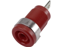 TRU COMPONENTS 6239C26DN Sikkerheds-laboratorietilslutning Tilslutning, indbygning lodret Stift-diameter: 4 mm Rød 1 stk