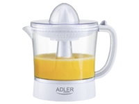 Adler AD 4009, Hvit, 1 l, 1 stykker, 1 stykker, 60 W, 1 stykker Kjøkkenapparater - Juice, is og vann - Sitruspresser