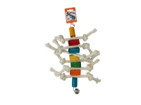Birrdeeez Caterpillard Bird Toy (Wood & Rope) 1 st Kjæledyr - Fugl - Annet tilbehør