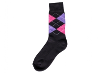 Bilde av Equestrian Socks D.grey/pink/purple 43-46 1 Paar