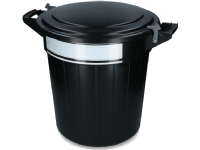 Bilde av Storage Bucket 40 L Black, Lid, Lock And Writing Label 1 St