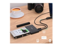 Unitek SolidForce+ - Lagringspakke - 2,5 / 3,5 delt, M.2 - SATA 6Gb/s / PCIe 3.0 x2 (NVMe) - USB 3.2 (Gen 2) - svart