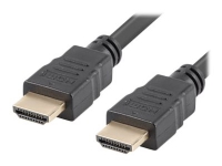 Lanberg - High Speed - HDMI-kabel med Ethernet - HDMI hann til HDMI hann - 50 cm - skjermet - svart PC tilbehør - Kabler og adaptere - Videokabler og adaptere