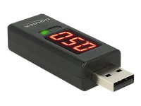Delock - USB-volt- og strømmåler - USB Type A - svart
