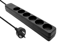 ProXtend Danish Power Strip 6-way 3M Black