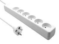 Supply line ProXtend Danish Power Strip 6 socket 2 m white (K6-K02W)