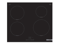 Bosch Serie | 4 PUE611BB5E – Induktionshäll – 4 kokplattor – Fördjupning – bredd: 56 cm – djup: 49 cm – svart – ramlös