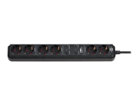 Produktfoto för brennenstuhl Connect Eco-Line WS EL01 DE - Smart kraftlist - Växelström 220-250 V - 3680 Watt - Wi-Fi - ingång: ström - utgångskontakter: 6 (6 x ström 2 poler) - 1.5 m sladd - svart