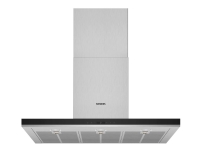 Siemens iQ500 LC97BIP50 – Kåpa – skorsten plan – bredd: 89.8 cm – djup: 50 cm – utsug och återcirkulering (-) – med inbyggd motor – rostfritt stål