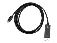 V7 – Adapterkabel – USB-C (han) til DisplayPort (han) – Thunderbolt 3 / DisplayPort 1.4 – 2 m – stöd för 8K30 Hz – sort