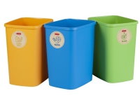 Curver avfallsbeholder for separering blå gul grønn (KE02174-999-13) Rengjøring - Avfaldshåndtering - Bøtter & tilbehør
