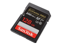 SanDisk Extreme Pro - Flashminnekort - 128 GB - Video Class V30 / UHS-I U3 / Class10 - SDXC UHS-I Tele & GPS - Mobilt tilbehør - Minnekort