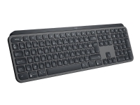 Logitech MX Keys - Tastatur - bakbelysning - trådløs - Bluetooth, 2.4 GHz - QWERTY - US International - grafitt