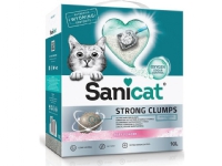 Sanicat Strong Clumps kattesand, kattesand, bentonitt, babypulver, 10l, klumper Kjæledyr - Katt - Kattesand og annet søppel