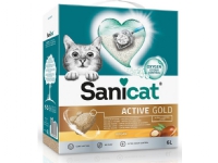 Sanicat Active Gold Argan kattesand, kattesand, bentonitt, 6l, klumper Kjæledyr - Katt - Kattesand og annet søppel