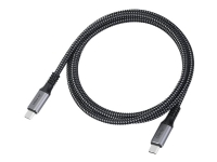 eSTUFF – USB-kabel – 24 pin USB-C (hane) till 24 pin USB-C (hane) – USB4 Gen3x2 – 1.2 m – USB-strömförsörjning (100W) Stöd för Power Delivery 3.0 5K60 Hz (5120 x 2880) stöd