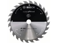 Bilde av Bosch Accessories Bosch Power Tools 2608837702 Blad Til Rundsav I Hårdtmetal 184 X 20 Mm Antal Tænder (per Tomme): 24 1 Stk