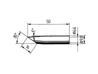 Ersa 0832GDLF Loddespids vinklet Spidsstørrelse 14 mm Indhold 1 stk
