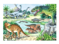 Puslespill 2X24 Dinosaurer Og Deres Liv Ravensburg