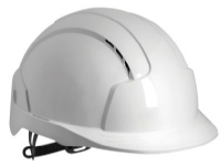 JSP EVO Lite sikkerhedshjelm - AJB hvid,ABS plast, 6-punktsophæng & vent. huller, EN 397 Klær og beskyttelse - Sikkerhetsutsyr - Vernehjelm