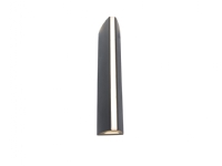 LUTEC LEO, Vegglys, Grå, Aluminium, Polykarbonat (PC), IP54, Fasade, I