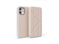 Pipetto Origami Folio iPhone 12 Mini Case - Shock Absorbing and Antimicrobial Protection in Pond Pink