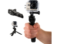 Hurtel Holder with a mini tripod for GoPro SJCAM sports cameras black universal