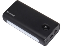 Sandberg Active – Strömförsörjningsbank – 30000 mAh – 111 Wh – 20 Watt – 3 A (2 x USB 24 pin USB-C)